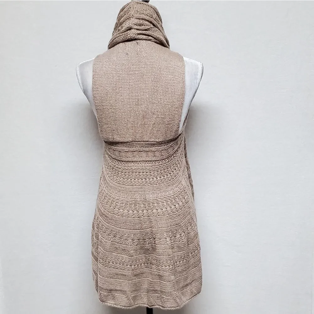 STITCH Fix Market & Spruce Boho Multi-Knit Sleeveless Round Open Front Cardigan